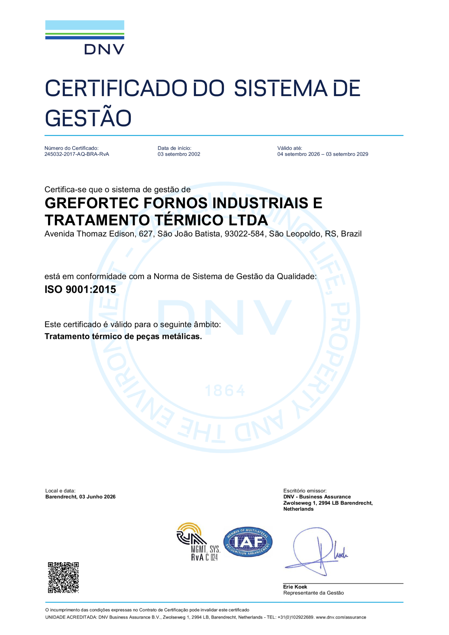 Sustentabilidade & ESG da Grefortec